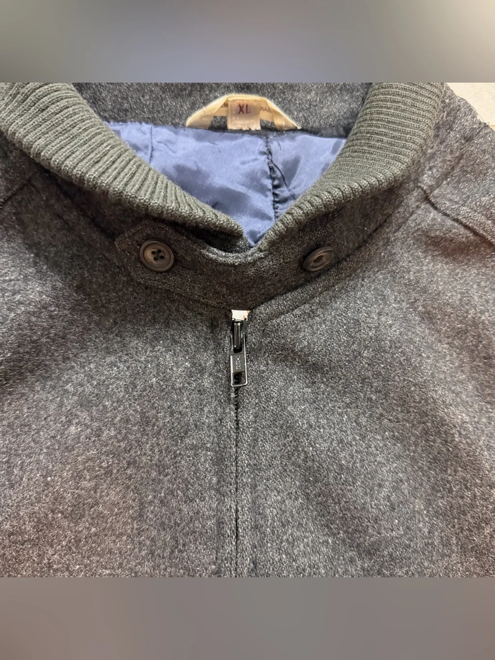 Vintage Baracuta Mens Gray Wool/Rayon Blend Bomber Harrington Jacket- XL